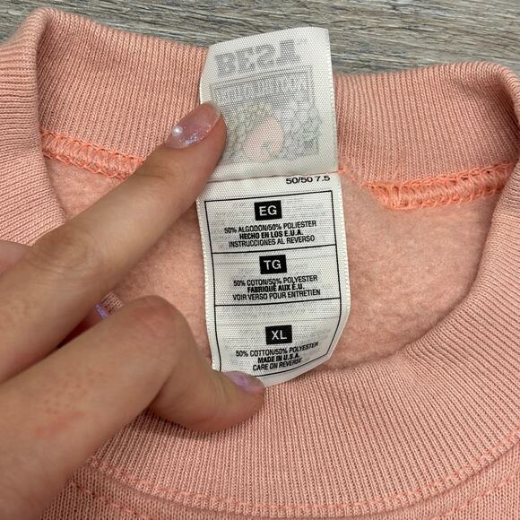 Vintage‎ 90s Fruit of the Loom Best Birds Floral Womens XL Pullover Sweatshirt - Picture 7 of 10